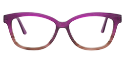 Enid Rectangle Purple Glasses0