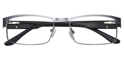 Evelyn Rectangle Gray Glasses1