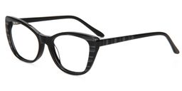 Teresa Striped Cat Eye Glasses2