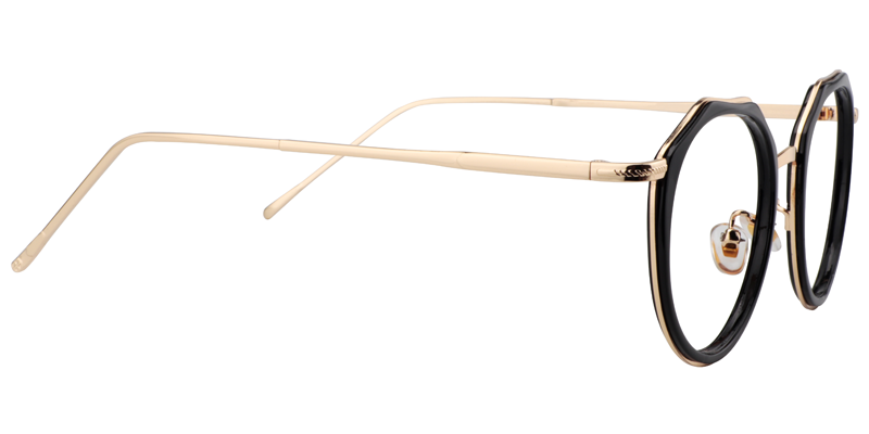 Geometric Black Glasses | Zeelool Eyeglass Frames4