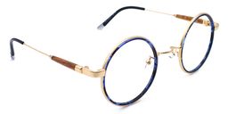 Leon Retro Blue Glasses6