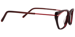 Frieda Rectangle Red Glasses4