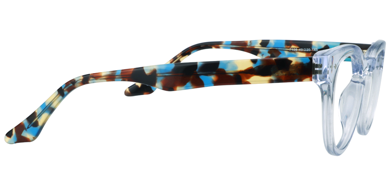 Round Translucent Blue Glasses4