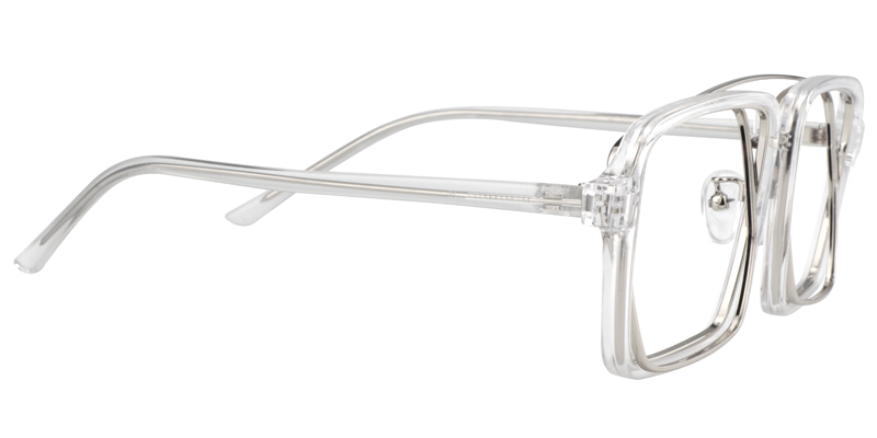 Aviator Clear-Silver Glasses | Zeelool Eyewear4