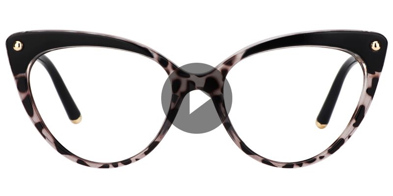 Cat Eye Tortoise&Clear Glasses0