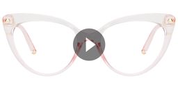 Alivia Cat Eye Pink Glasses0