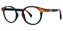 Street-Artist Round Blue-Red Glasses1