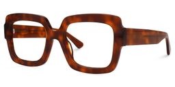 Enriquez Square Brown Glasses1
