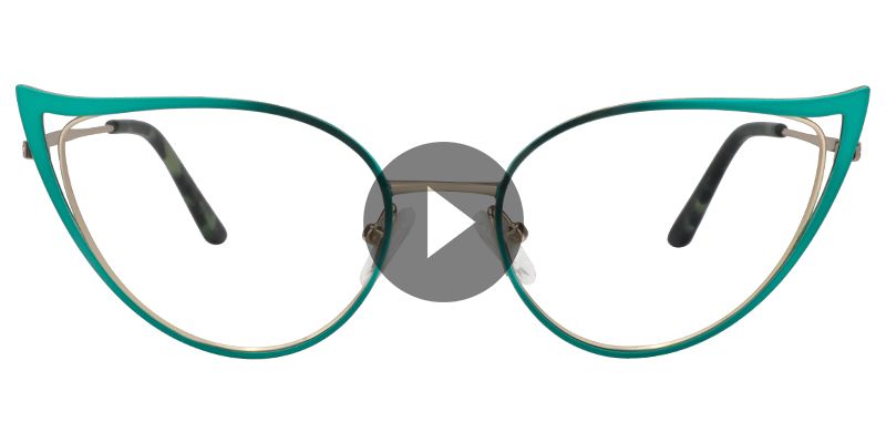 Green Cateye Glasses | Zeelool Eyeglass Frames0