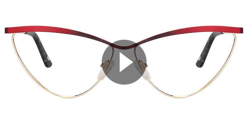 Red Cateye Glasses | Zeelool Eyeglass Frames0