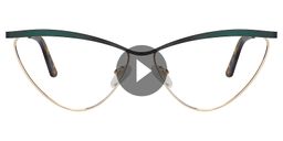 Hedy Cateye Dark Green Glasses0