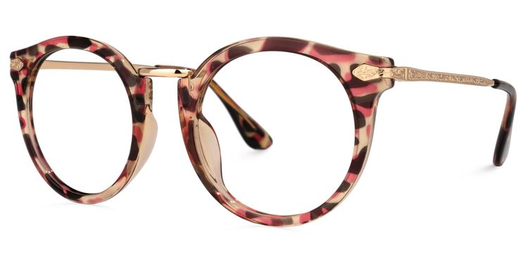 Quentina Round Red Glasses