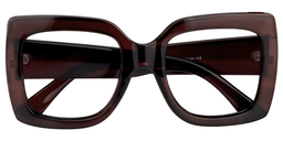 Addison Rectangle Brown Glasses1
