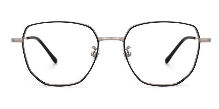Owens Geometric Black-Silver Glasses