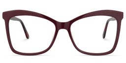 Drake Butterfly Dark-Red Glasses0