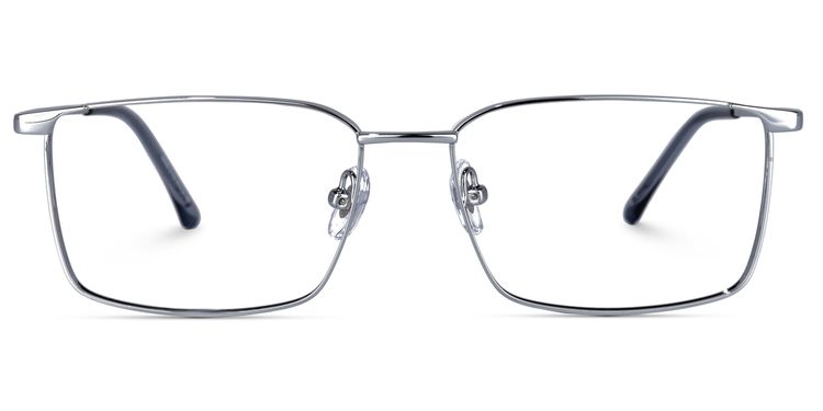 Tyrone Rectangle Silver Glasses