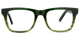Dwight Square Dark Green Glasses0