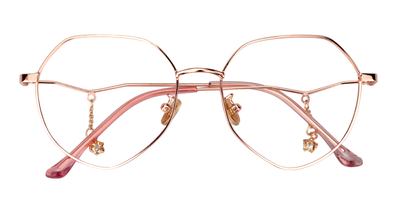 Geometric Pink Glasses | Zeelool Eyewear1