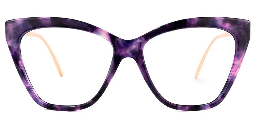 Huggins Cateye Purple-Tortoise Glasses
