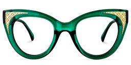 Farrar Cateye Dark-Green Glasses0