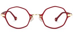 Ashley Geometric Red Glasses0
