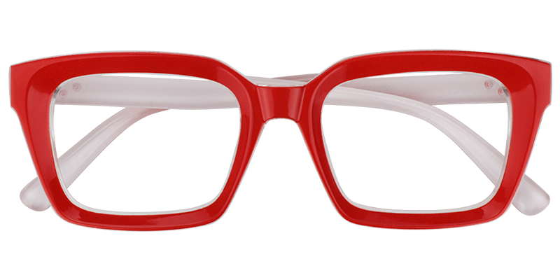 Rectangle Red Reading Glasses | Zeelool Reading Glasses1