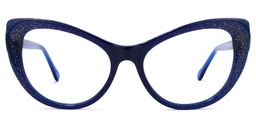 Fairie Cateye Blue Glasses0