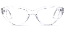 Farrah Oval Clear Glasses0