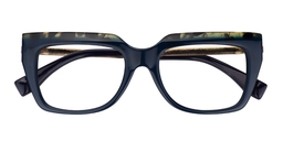 Oakes Rectangle Dark Blue Glasses1