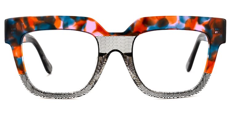 Carolann Square Black-Clear Glasses