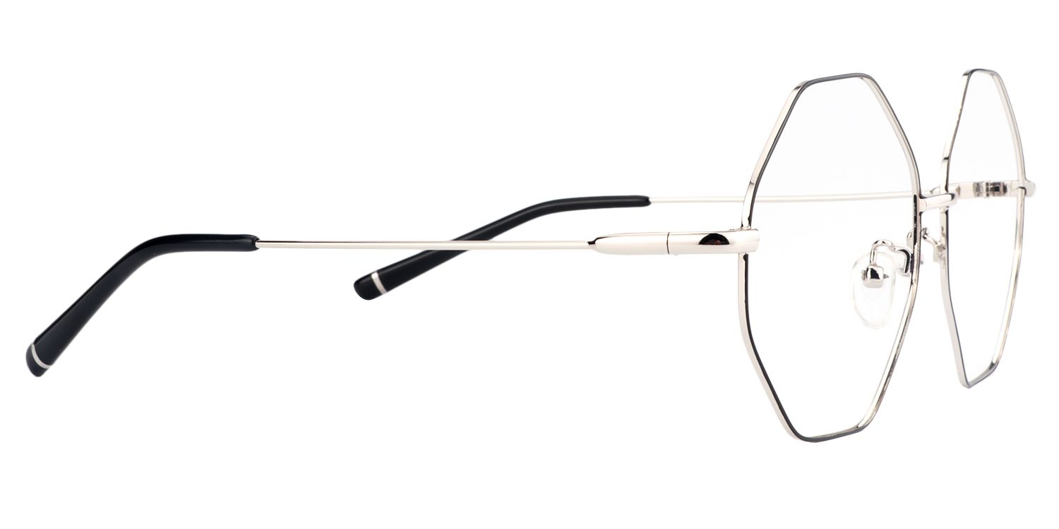 Petaloid Silver Glasses | Zeelool Glasses4
