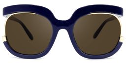 Darice Dark-Blue Round Sunglasses0