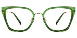 Martine Green Square Glasses0