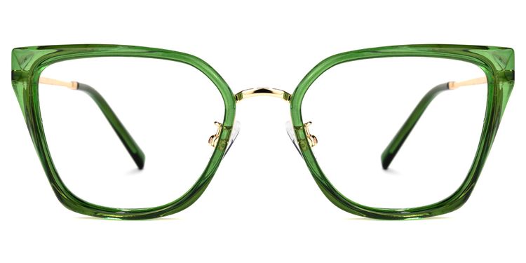 Martine Green Square Glasses