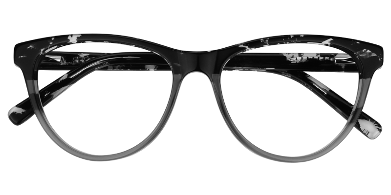Round Black-Clear Glasses | Zeelool Eyeglasses1