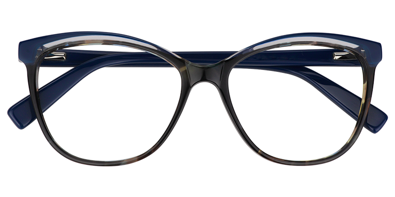 Cateye Dark Blue Glasses | Zeelool Eyeglasses1
