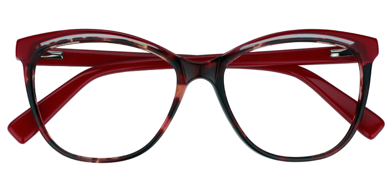 Cateye Red Glasses | Zeelool Eyeglasses1