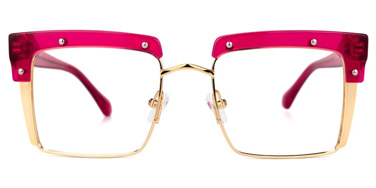 Kiana Rose-Pink Square Glasses