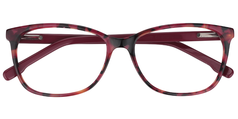 Rectangle Red Floral Glasses | Zeelool Eyeglasses1