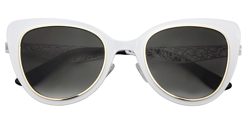 Cateye White Sunglasses | Zeelool Sunglasses1