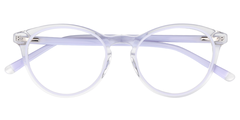 Round Light Purple Glasses | Zeelool Eyewear1