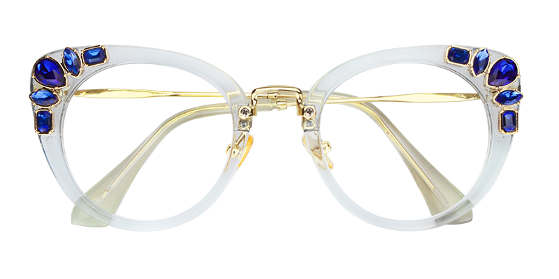 Cat Eye Blue Glasses1