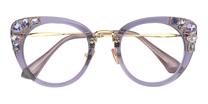 Cat Eye Purple Glasses1