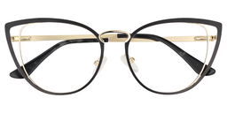 Eras Cateye Black&Gold Glasses0