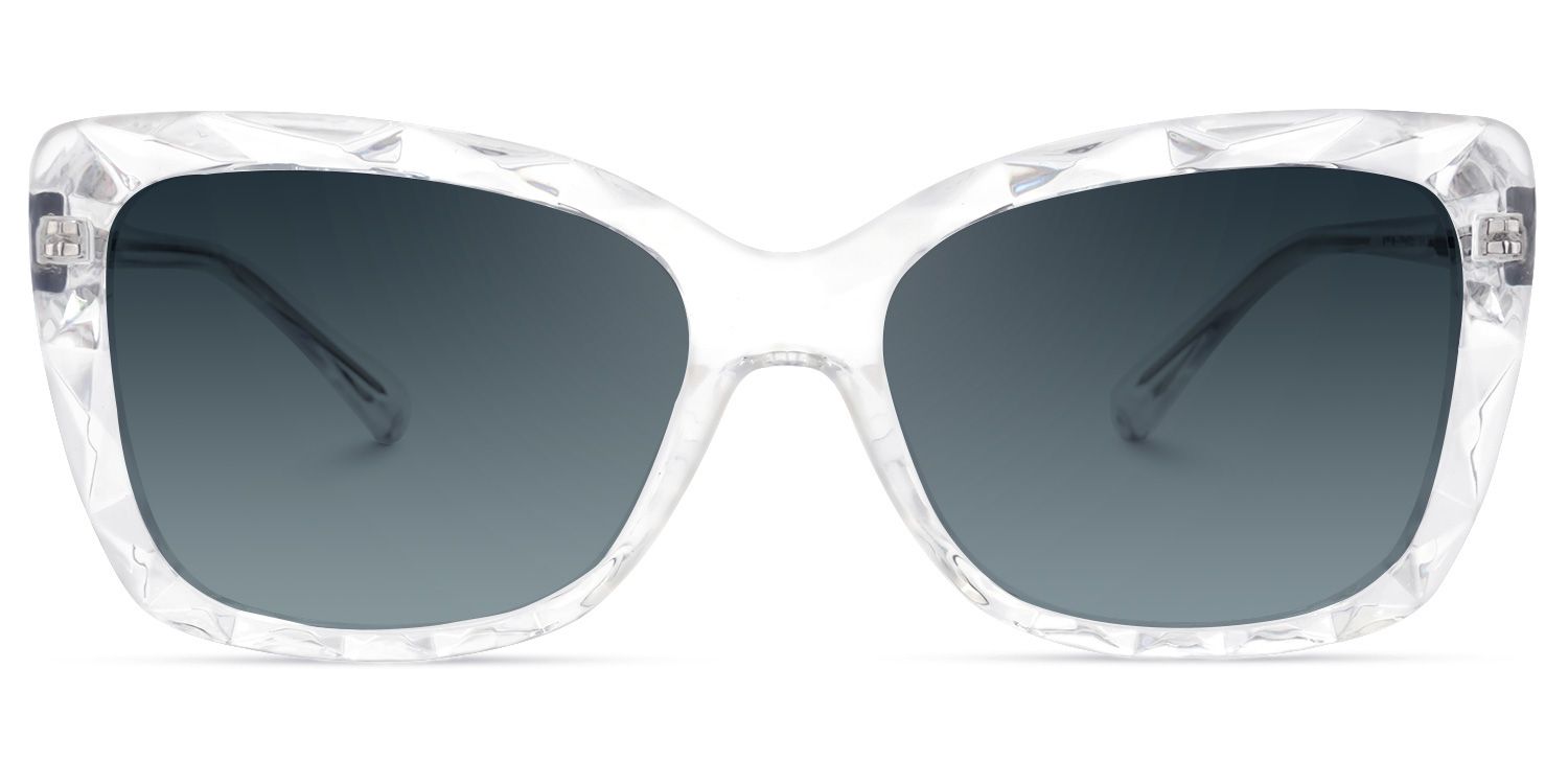 Edna Rectangle Clear Sunglasses for Women & Men | ZEELOOL0
