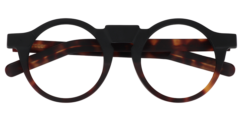 Round Tortoise-Gold Glasses | Zeelool Eyewear1