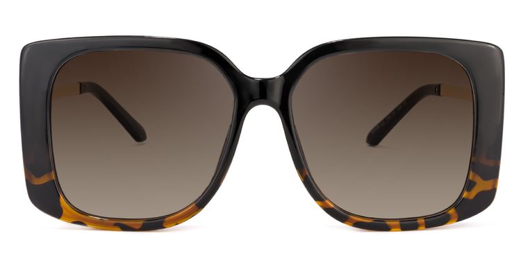 Nancy Square Black Sunglasses