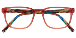 Gloria Rectangle Living Coral Glasses 1