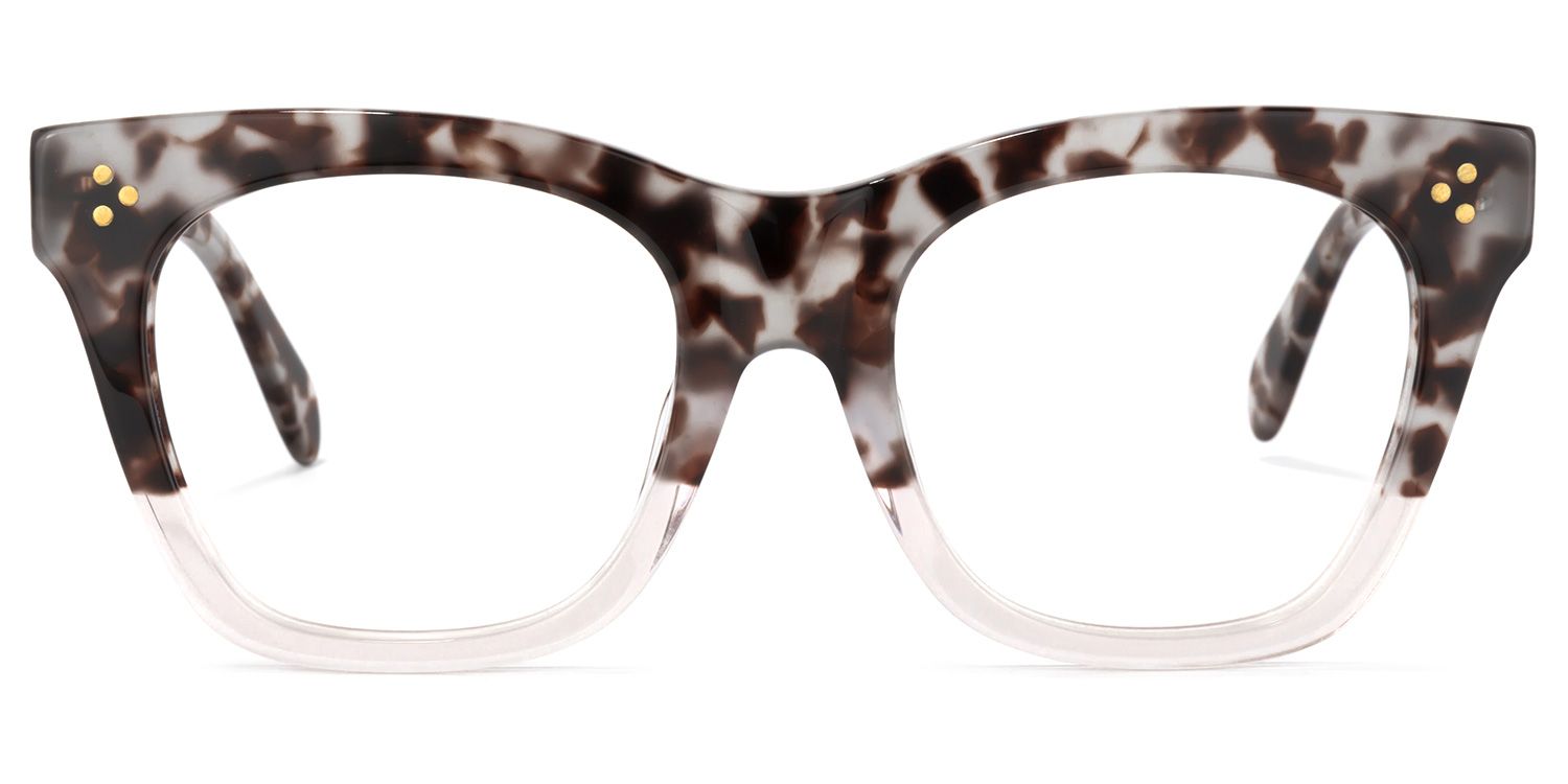 Rectangle Dark Tortoise Glasses | Zeelool Eyeglasses0