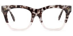 Tandy Rectangle Light-Tortoise Glasses0